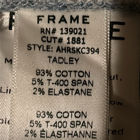 Frame Denim Ali High Rise Cigarette in Blue Opus Cropped Skinny size 28 - Picture 12 of 16